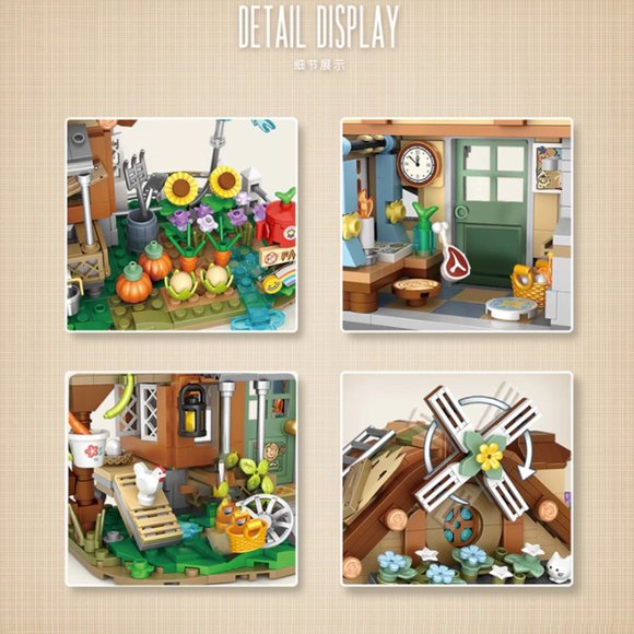 LOZ MINI Building Blocks - Farm Cottage Autumn House Ranch 1281 - 668 pcs - Picture 3 of 3